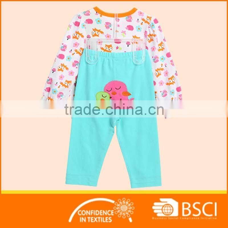 Fashion Boutique Animal Printed Cotton Baby Clothing Set