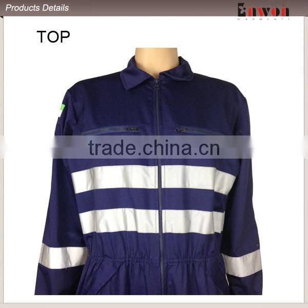 Breathable Cotton Coverall With Reflective Tape