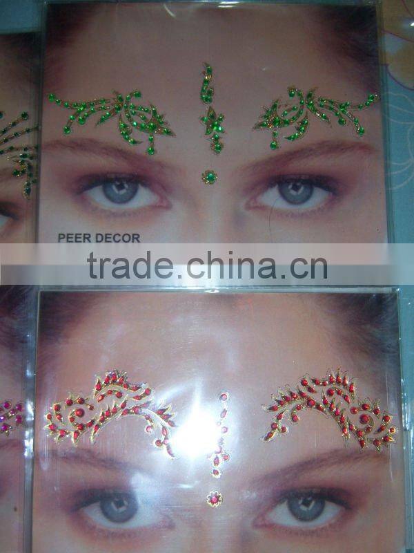 EYE CORNER face CRYSTAL TATTOO BINID STICKER , PAYPAL