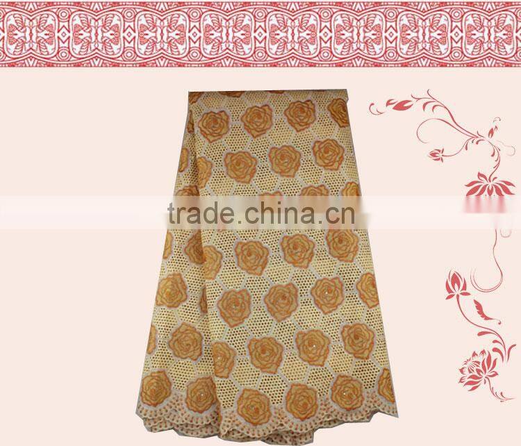 African Lace Laterials SL0301-3 Pink Flower Lace