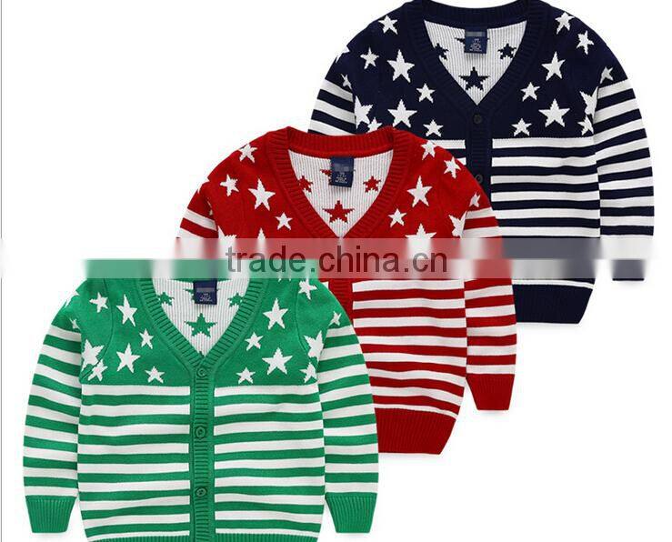 custom varsity star knitt pattern kids cardigan sweater