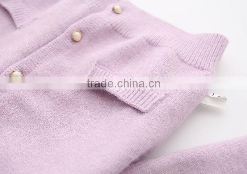 Long Sleeve Loose Handmade Knit Wool Knit cardigan Sweater Designs for Girls
