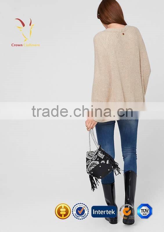 Fashion Knitted Women Merino Poncho Pattern