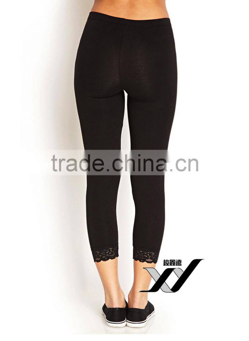 ninth length cropped black women wholesale leggings