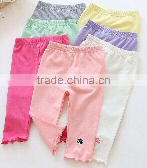 wholesale fashion designer cotton spandex girls ruffle pants and kids dress