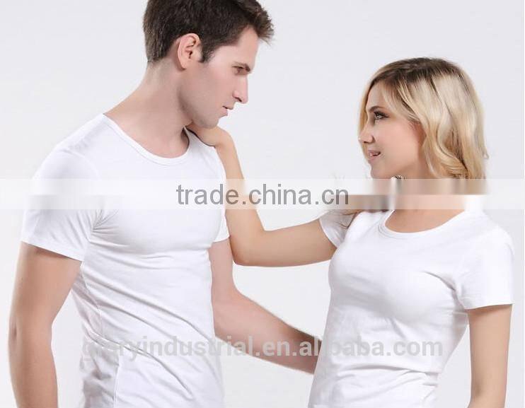 custom plain no brand couple t-shirt