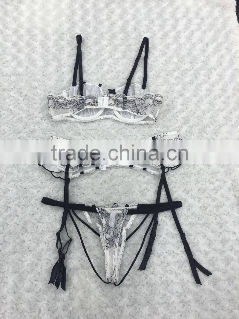 Night secret sexy underwear soft cup bra belt brief range sexy new arrival