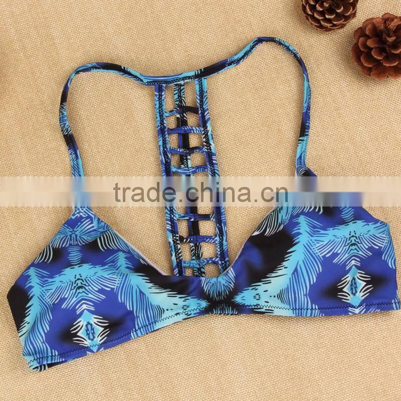 Polyester Bikini different size for choice & padded blue girls swimwear 59377