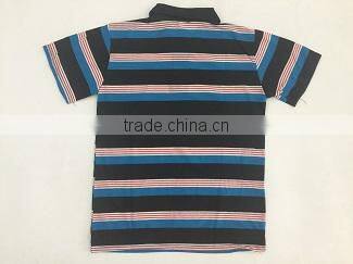 Men's wholesale knitted custom striped polo shirt