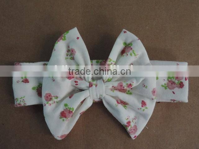 2016 hot sale, baby girl print flower headbands for kids girl wholesale, baby hairband with flower for kids children