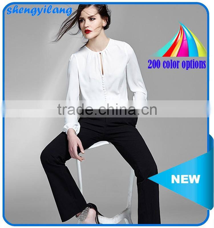 2015 Fashion long Sleeve Women Dress Shirts With Good Quality W-5