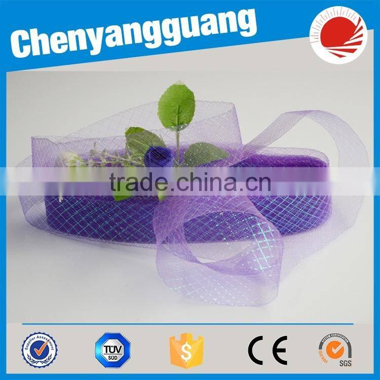 Poppy polyester horsehair for hat manufacture