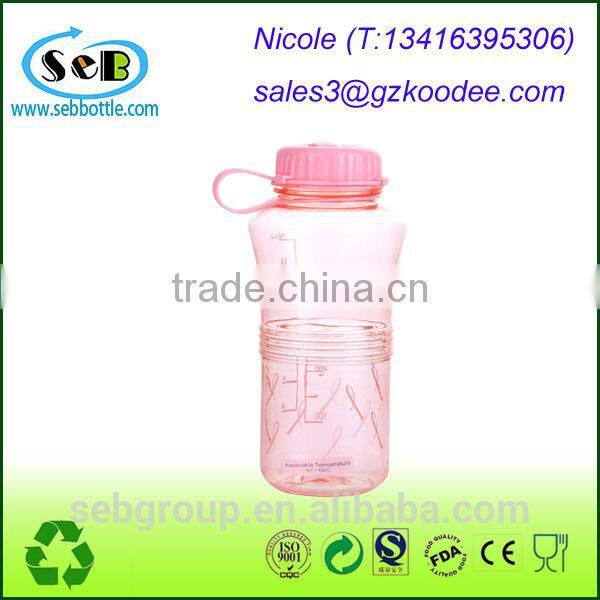 TRITIAN plastic water bottle, sports water bottle for travelling ,cheap drinking water bottle with straw