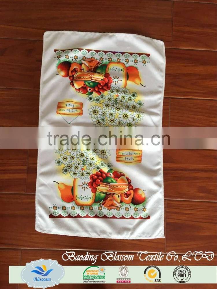New arrival beautiful printed super absorbent microfiber warp knitted tea towels