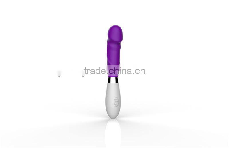 Silicone 10 Speeds Vibrating G Spot Vagina and Clitoris Sex Toy Women Electric Dildo Vibrator