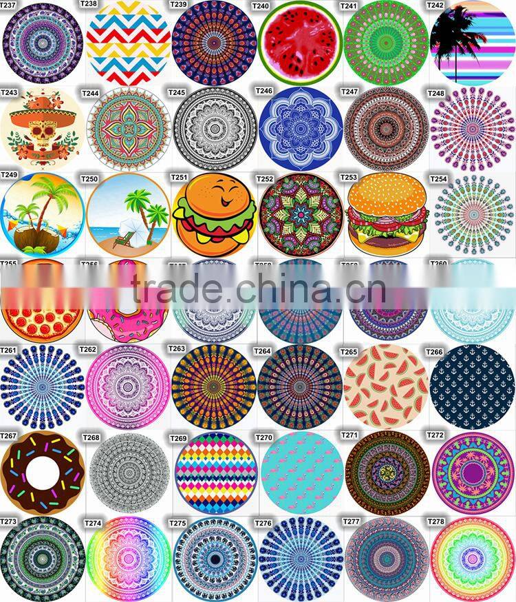 Hot Selling Printed Mandala Microfiber Beach Towel Round