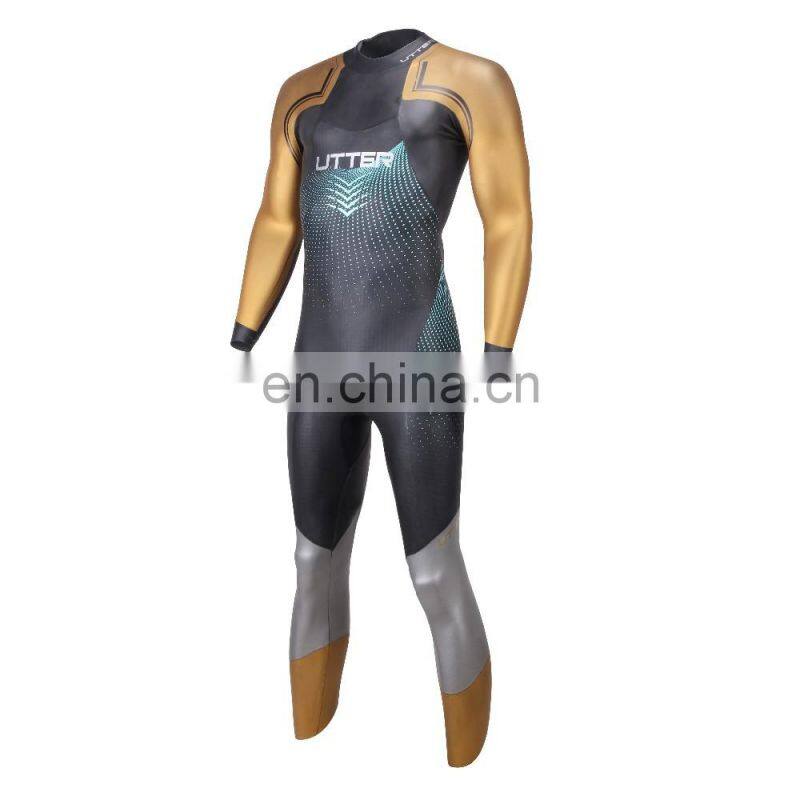 Factory custom fashion triathlon wetsuit withYamamoto neoprene