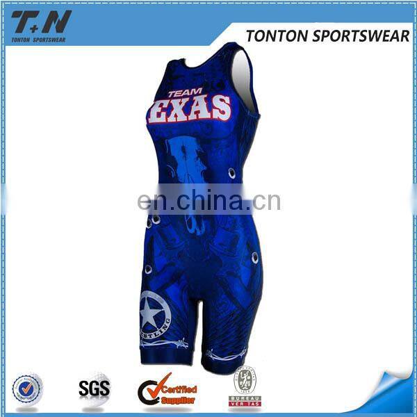 oem sublimated comfortable womens Wrestling singlet