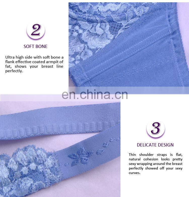 High Quality Fashion Fat Women Blue Brassiere