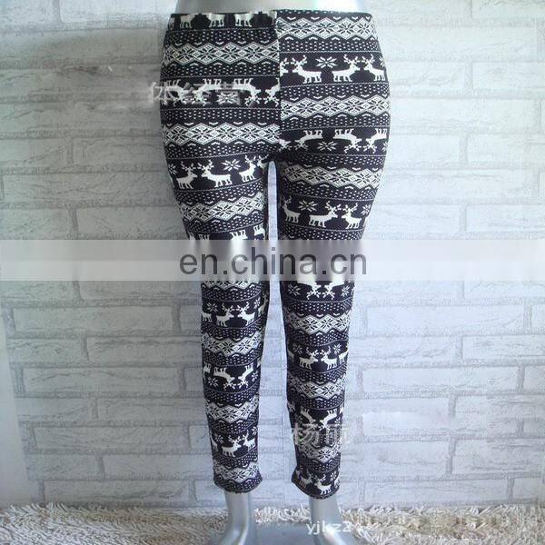 Trendy Christmas Snowflake Deer Woolen Leggings 37 Colors IN STOCK