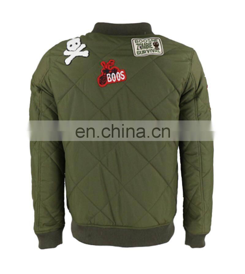 high quality soft shell men winter jacket with custom patches jacket