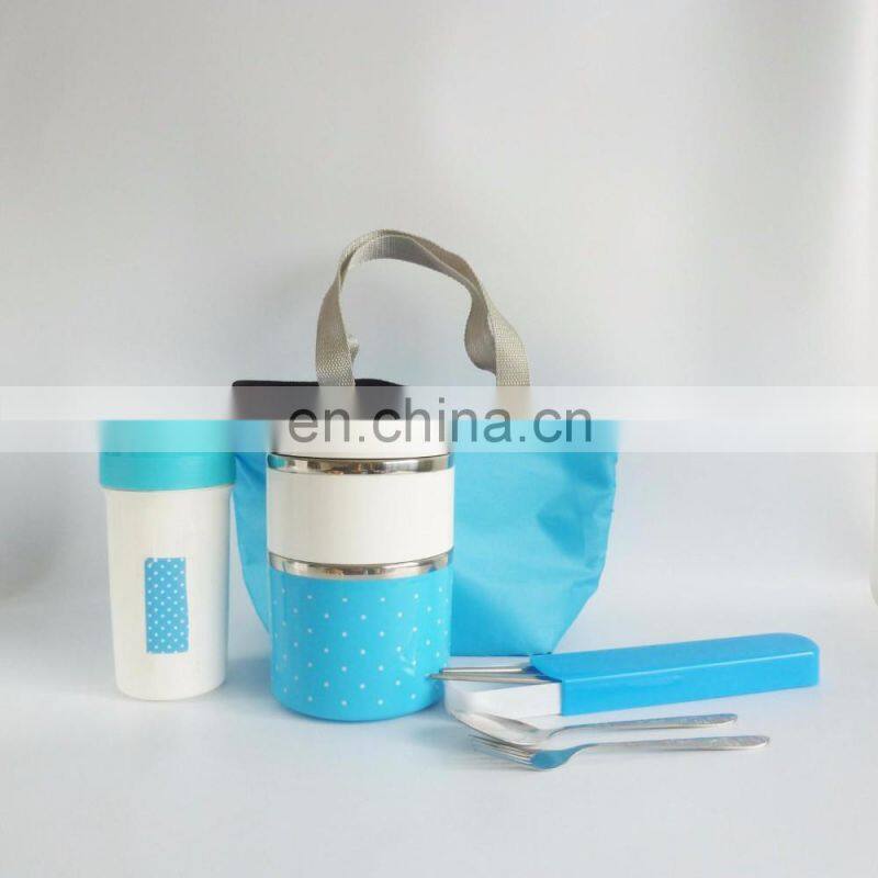 set in bag stainless steel lunch boxes with water bottle