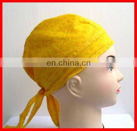 Beautiful Slight Purple Paisley Printed Bandana Cap For Girl