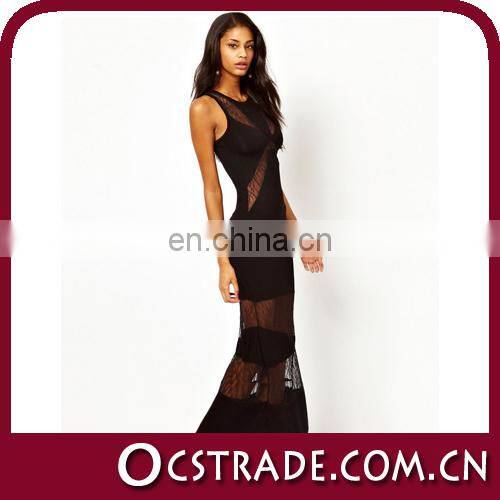 2014 Elegant new custom lace short long party dress