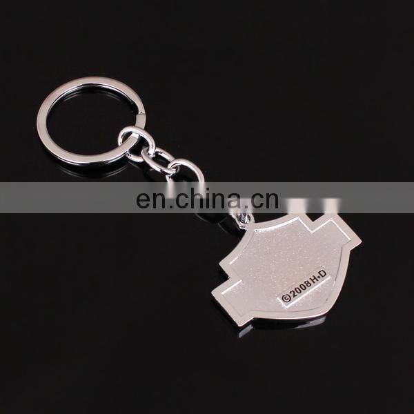 custom logo zinc alloy keychain with stamp back