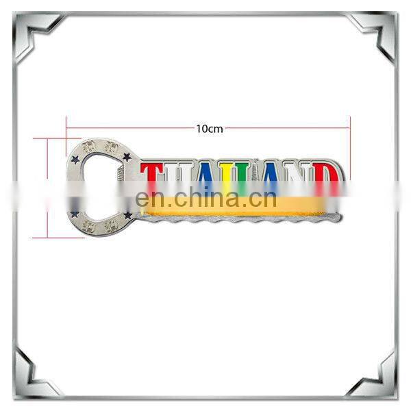 Thailand elephant shape metal bottle opener with fridge magnet