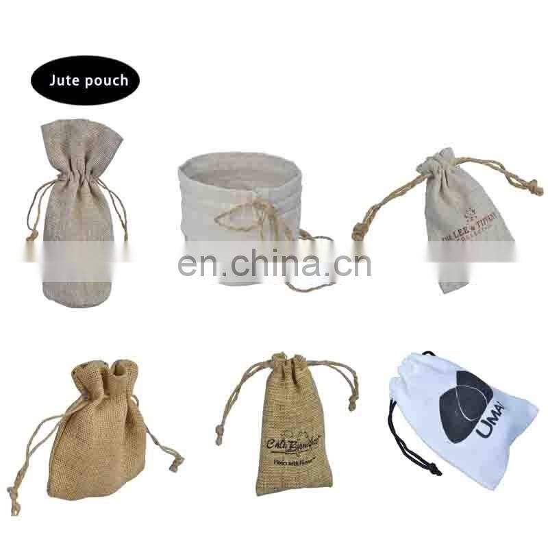 2017 wholesale new style custom linen drawstring bag for sand or bottle