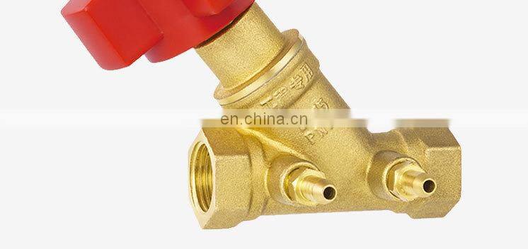 Brass Static hydraulic balance valve Manual regulating valve