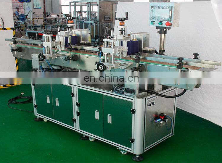Front and Back Double Head Round Bottle Labeling Machine Plastic Bottle Glass Botlles