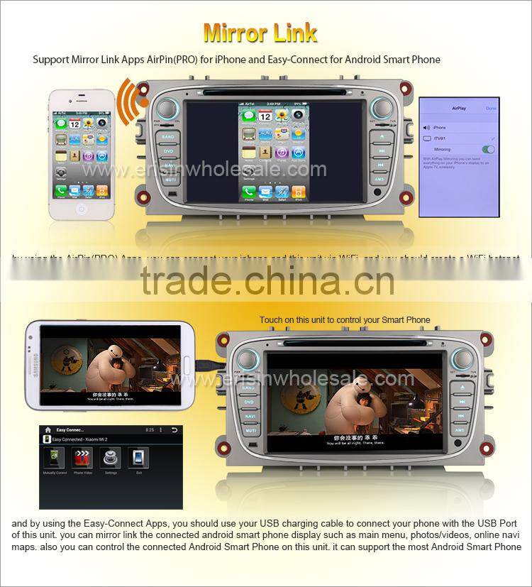 Erisin ES2608F 7" All-in-One Design for C/S-MAX Android 4.4.4 Car DVD