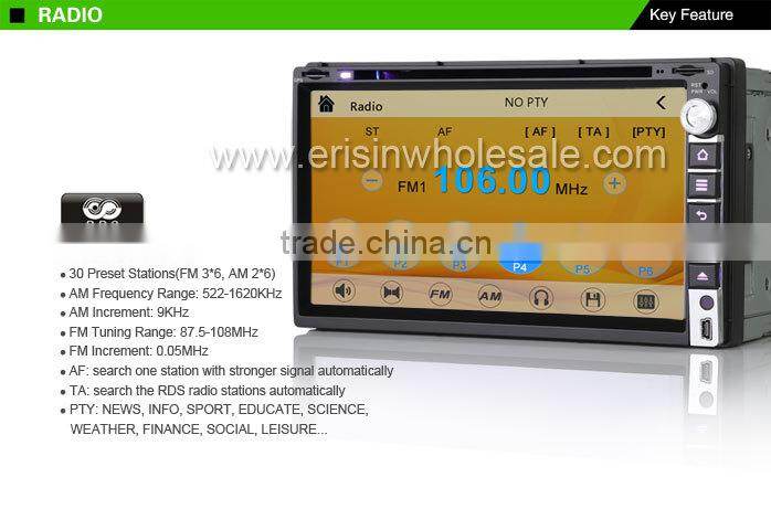 Erisin ES6005M 6.95" Touch Screen 2 Din Car DVD GPS Player