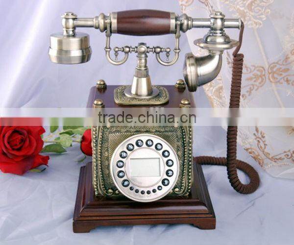antique telephone with sim card