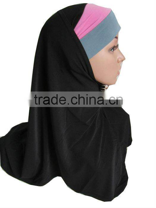 A560 fashion TWO PIECES elastic MUSLIM lycra HIJAB