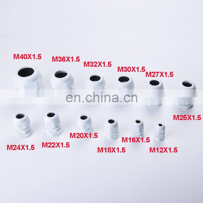Nylon Cable Glands Waterproof Nylon Plastic Cable Wire White Black Glands Connector plastic Cable fixed head