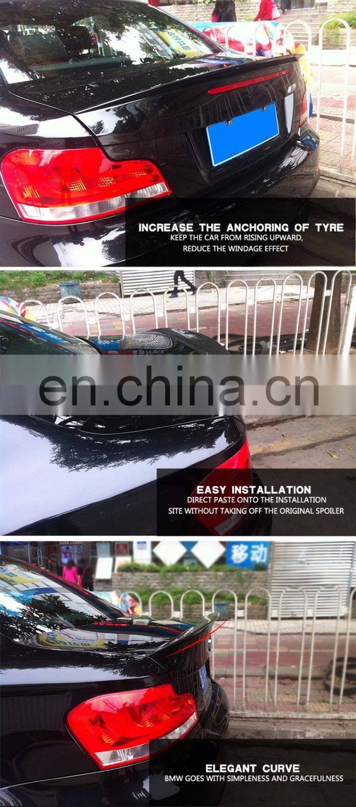 Carbon Fiber E82 1M Car Rear Wing Spoiler for BMW 1Series 3.0L 2979CC l6 GAS DOHC Turbocharged