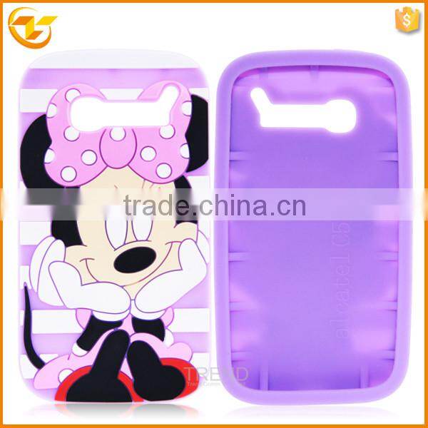 for alcatel one touch pop c5 cartoon silicon phone case