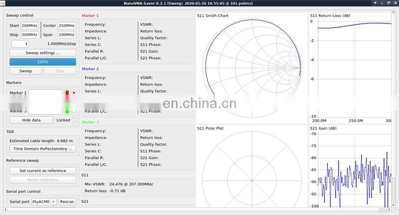 50K-3GHz NanoVNA Vector Network Analyzer Antenna Analyzer For Shortwave HF VHF UHF