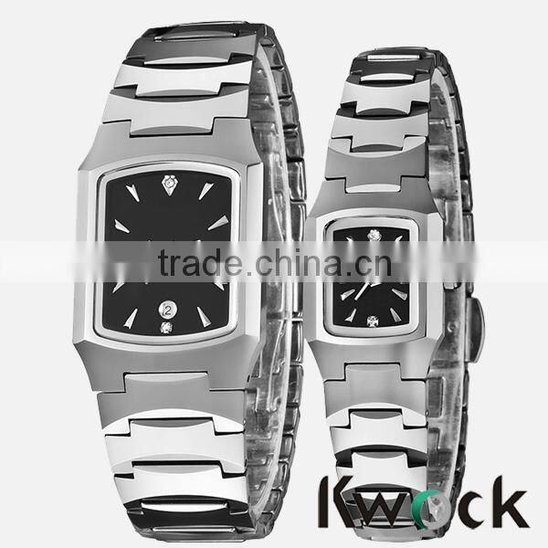 HANDLOVE Authentic Water Resistant Pure Tungsten Steel Watch for Lover Fashion