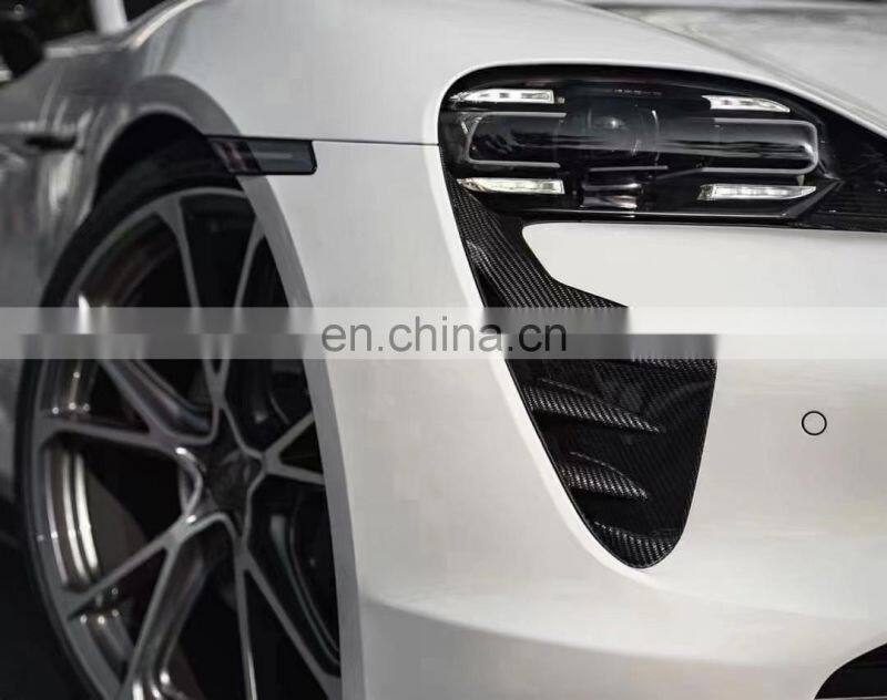 Runde Carbon Fiber Material For Porsche Taycan Techart Style Body Kit Front Lip Rear Lip Side Skirt Spoiler Side Mirror Shell