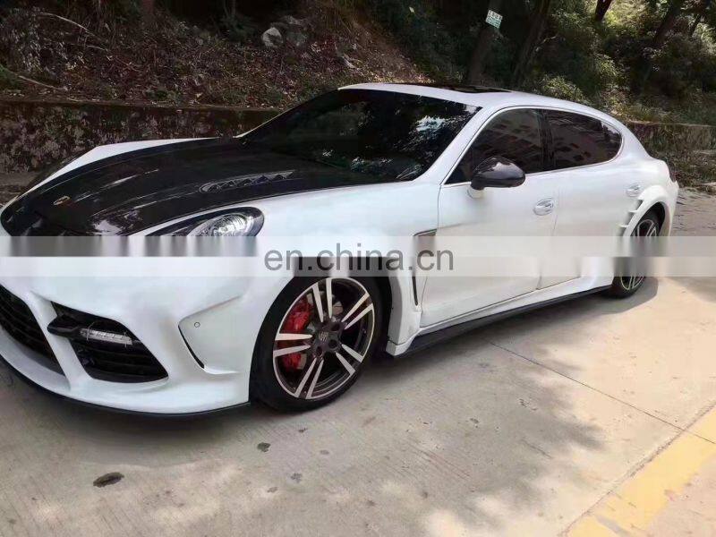 Runde FRP Half Carbon Fiber Material For Porsche Panamera 970.1 Mansory Style Body Kit Front Rear Bumper Side Skirt Spoiler Hood