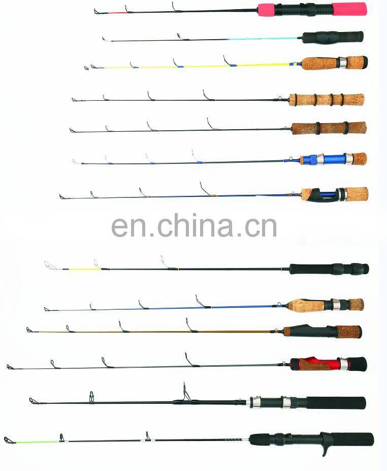 Factory supply cheap fishing tackle solid fiberglass spinning rod oem ice fishing rod
