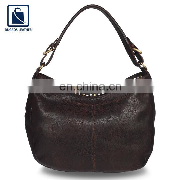 Light Weight Genuine Leather Material Made Women Handbag from Top Listed Manufacturer