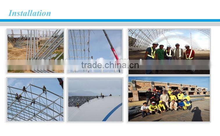 High strength light space frame steel structure airport terminal