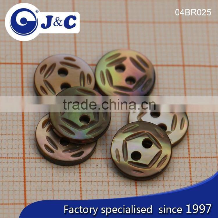 J&C Brown MOP shell buttons,pearl shell buttons for fashion shirt.BR024, BR025