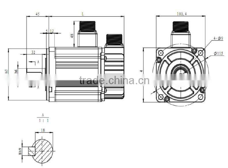 hydraulic motor 12v dc motor Electric motor 600-1800 W 3000 rpm 110 Series AC SERVO MOTOR