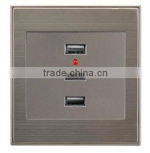 Child protected 250V 10A 3 USB wall socket outlets/Cell phone outlet/3 USB Receptacle Socket outlet